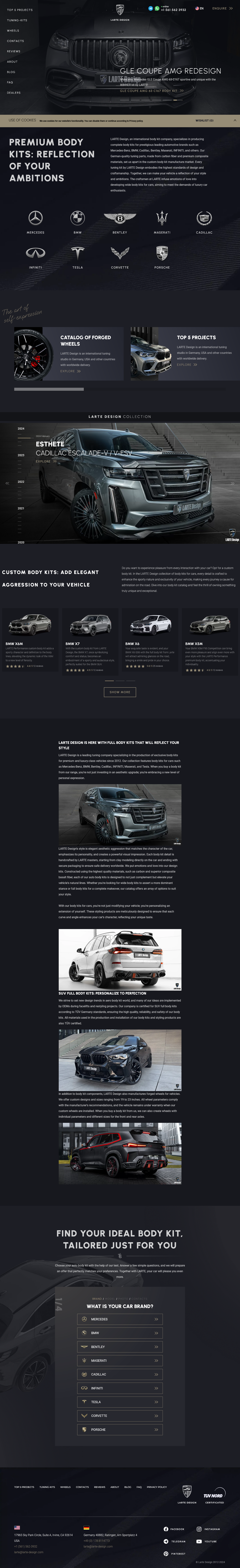 Иностранная главная страница Larte Design